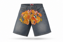 Load image into Gallery viewer, Flame Script Jorts