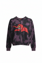 Load image into Gallery viewer, Purple Tie Dye Zip Hopdie
